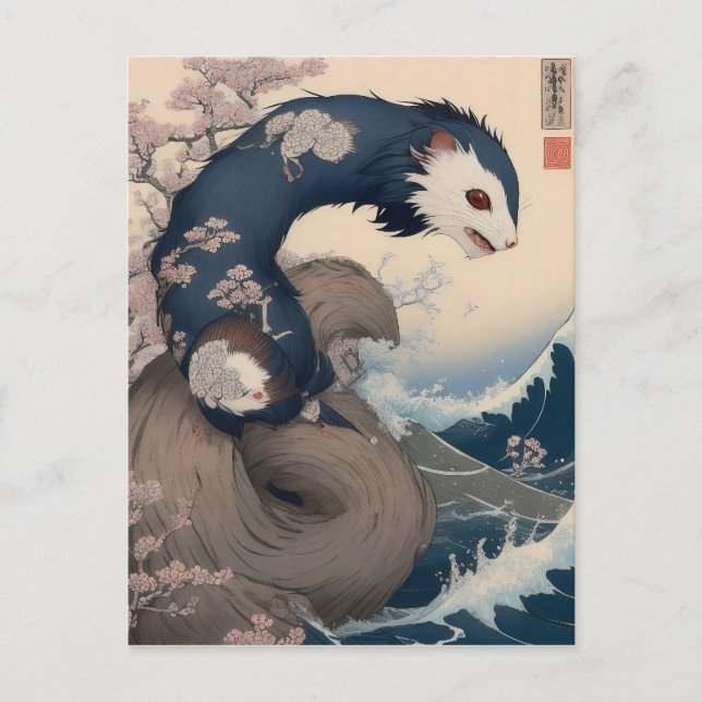 Cartão Postal Ferret - Japan (Frente)