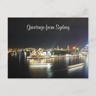 Cartão Postal ferries noturnos de ópera sydney
