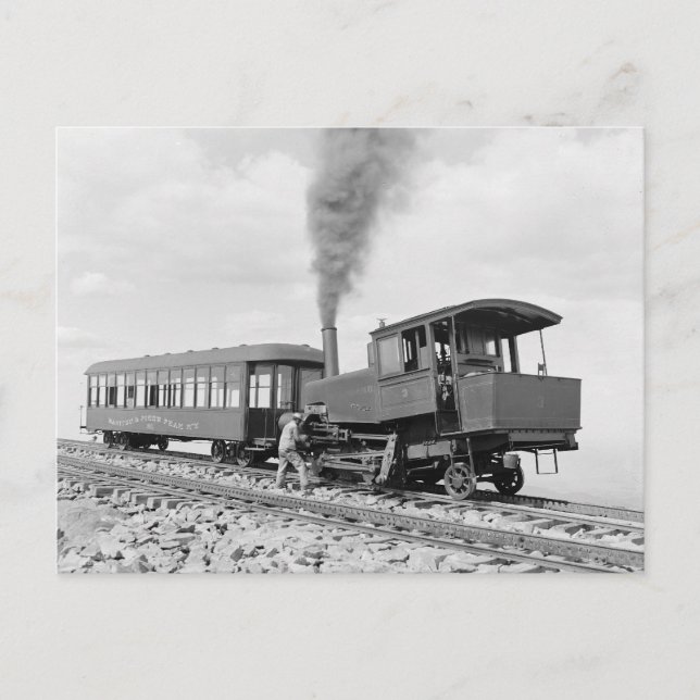 Cartão Postal Ferrovia Pikes Peak, 1900 (Frente)