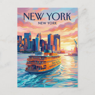 Cartão Postal Ferry Staten Island EUA