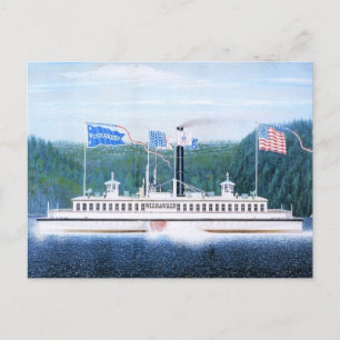 Cartão Postal Ferry-vapor Wiehawken 1868