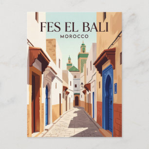 Cartão Postal Fes el Bali Medina Marrocos