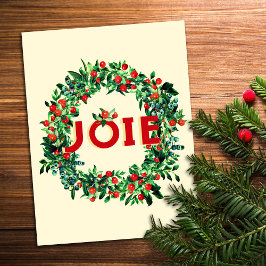 Cartão Postal FesNatal Berry Wreath Joy