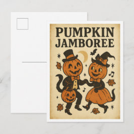 Cartão Postal Festa da Abóbora de Halloween Vintage