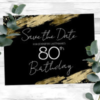Festa de 80º Aniversário Dourado Preto Salve a Dat