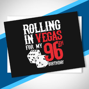 Cartão Postal Festa de 96 Anos em Las Vegas - Rolando em Vegas