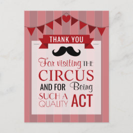 Cartão Postal Festa de aniversário Clássica de Poster de Circo O