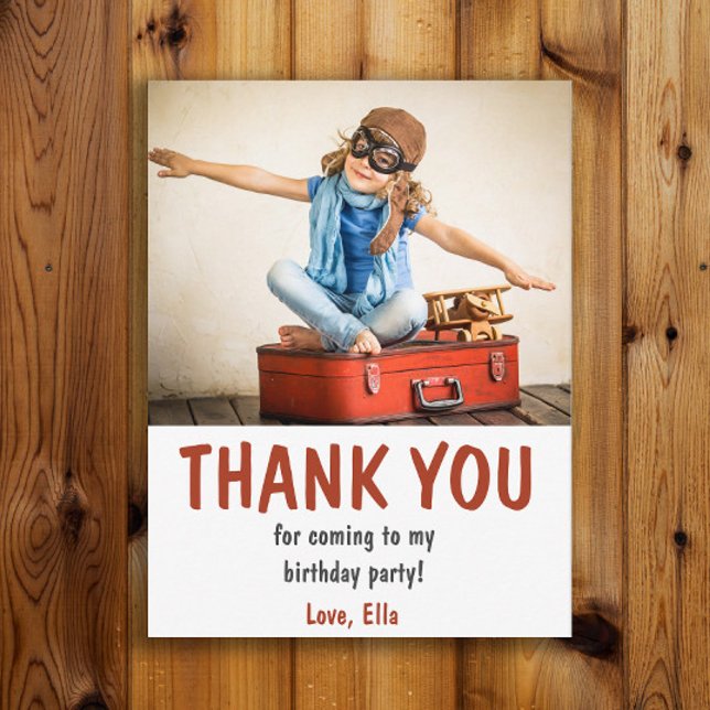 Cartão Postal Festa de aniversário da criança Obrigado (Criador carregado)