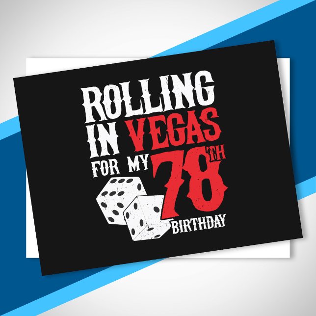 Cartão Postal Festa de Aniversário de 78 anos em Las Vegas - Rol (Criador carregado)