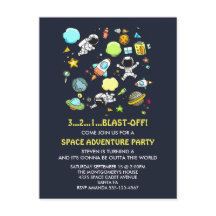 Festa de aniversário de astronautas e foguetes do