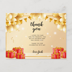 Cartão Postal Festa de aniversário de Caminhão de Fogo Vermelho