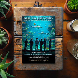 Cartão Postal Festa de Aniversário de Descoberta do Mar Profundo