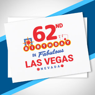 Cartão Postal Festa de aniversário De Las Vegas - 62º Aniversári