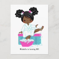 Festa de Aniversário de Spa de Menina Afro-America