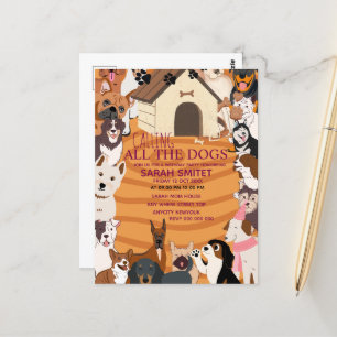 Cartão Postal Festa de Aniversário do Chamado de Todos os Cães v