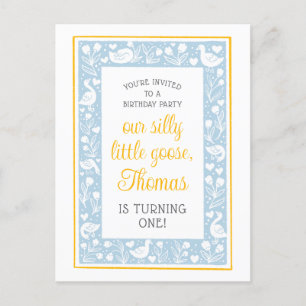 Cartão Postal Festa de Aniversário do Patinho Tolo no Campo Fofo