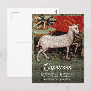 Cartão Postal Festa de Aniversário do Signo de Capricórnio o Bod