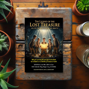 Cartão Postal Festa de Aniversário do Tesouro Pirata Perdido