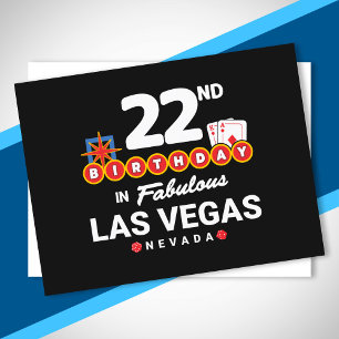 Cartão Postal Festa de Aniversário em Las Vegas - 22º Aniversári