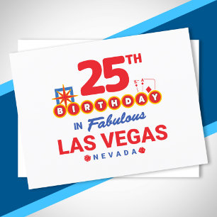 Cartão Postal Festa de Aniversário em Las Vegas - 25º Aniversári
