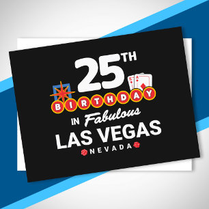 Cartão Postal Festa de Aniversário em Las Vegas - 25º Aniversári