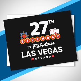 Cartão Postal Festa de Aniversário em Las Vegas - 27º Aniversári