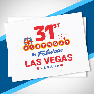 Cartão Postal Festa de Aniversário em Las Vegas - 31º Aniversári