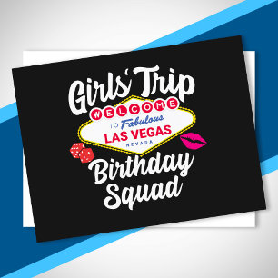 Cartão Postal Festa de Aniversário em Las Vegas - Turma da Festa