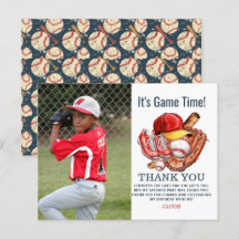 Festa de Aniversário Infantil de Beisebol Azul Mar