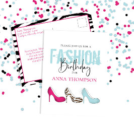 Cartão Postal Festa de aniversário Legal da Modelo