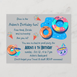 Cartão Postal Festa de aniversário na piscina das crianças