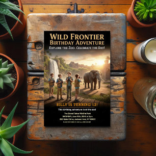 Cartão Postal Festa de Aniversário Wild Frontier