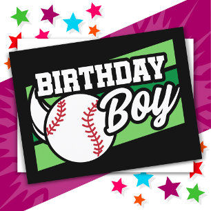 Cartão Postal Festa de beisebol divertida para crianças, menino