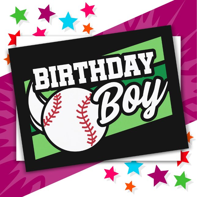 Cartão Postal Festa de beisebol divertida para crianças, Menino  (Criador carregado)