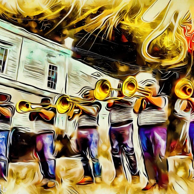 Cartão Postal Festa de Bloco de Fest do Jazz (Criador carregado)