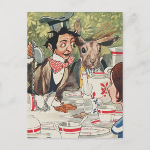 Cartão Postal Festa de Chá do Chapeleiro Louco