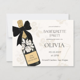 Cartão Postal Festa de despedida de solteira Garrafa de vinho es