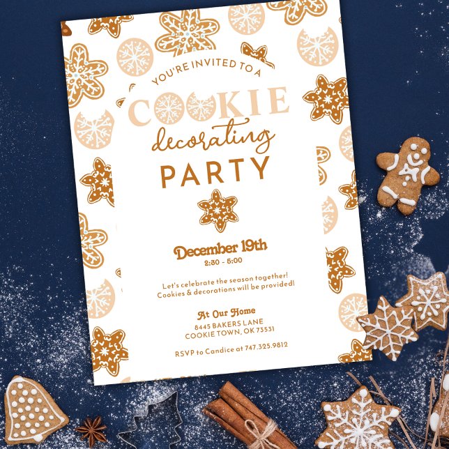 Cartão Postal Festa de Férias Decoradoras de Biscoitos de Natal (Criador carregado)