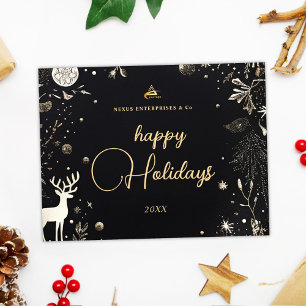 Cartão Postal Festa de Férias Empresariais do Natal Moderno