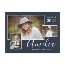 Festa de formatura de Foto Azul Moderno