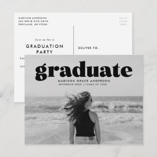Cartão Postal Festa de formatura de Fotografias de Sobreposiçã