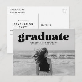 Cartão Postal Festa de formatura de Fotografias de Sobreposição 