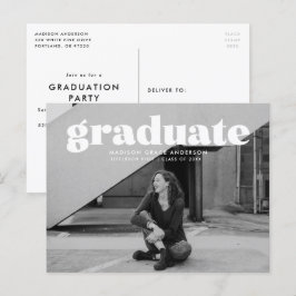 Cartão Postal Festa de formatura de Fotografias de Sobreposição 
