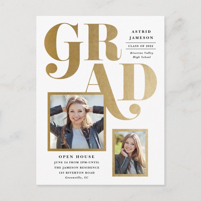 Cartão Postal Festa de formatura de Fotografias do Moderno Doura (Frente)