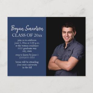 Cartão Postal Festa de formatura de Fotografias Personalizadas B