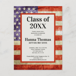 Cartão Postal FESTA DE FORMATURA Patriótica Militar dos EUA