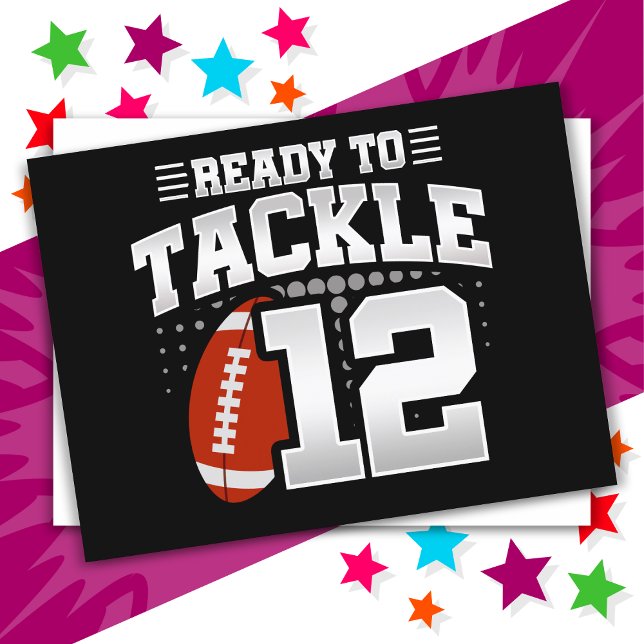 Cartão Postal Festa de Futebol Americano de 12 Anos de Idade Ani (Criador carregado)