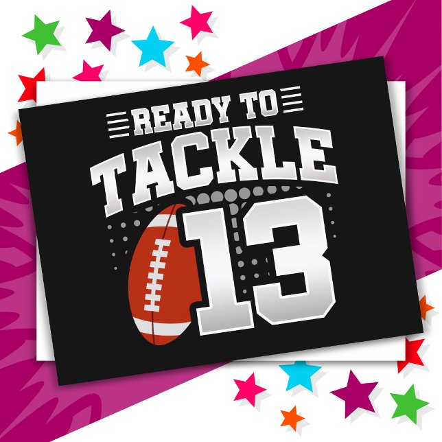 Cartão Postal Festa de Futebol Americano de 13 Anos de Idade Ani (Criador carregado)