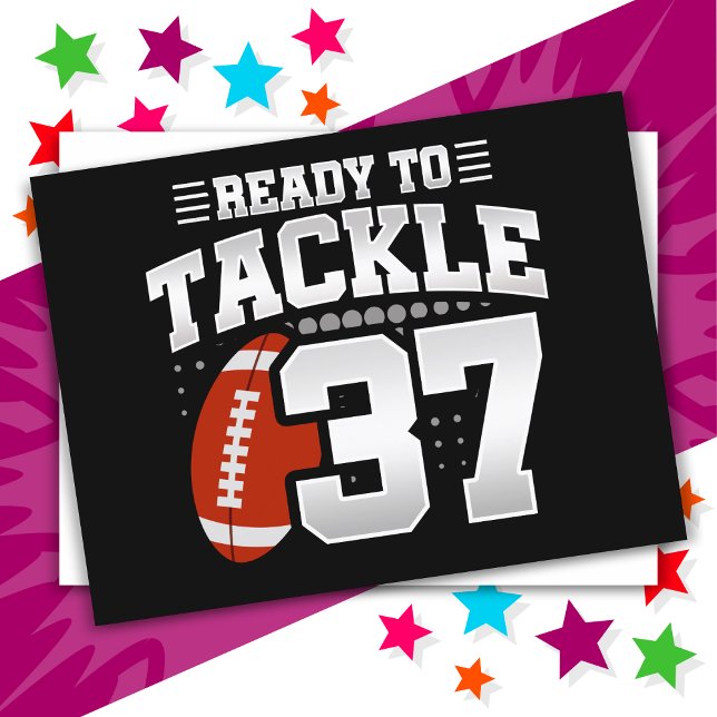 Cartão Postal Festa de Futebol Americano de 37 Anos de Idade Ani (Criador carregado)