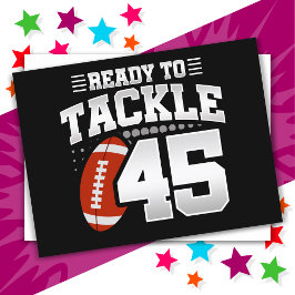 Cartão Postal Festa de Futebol Americano de 45 Anos 45º Aniversá